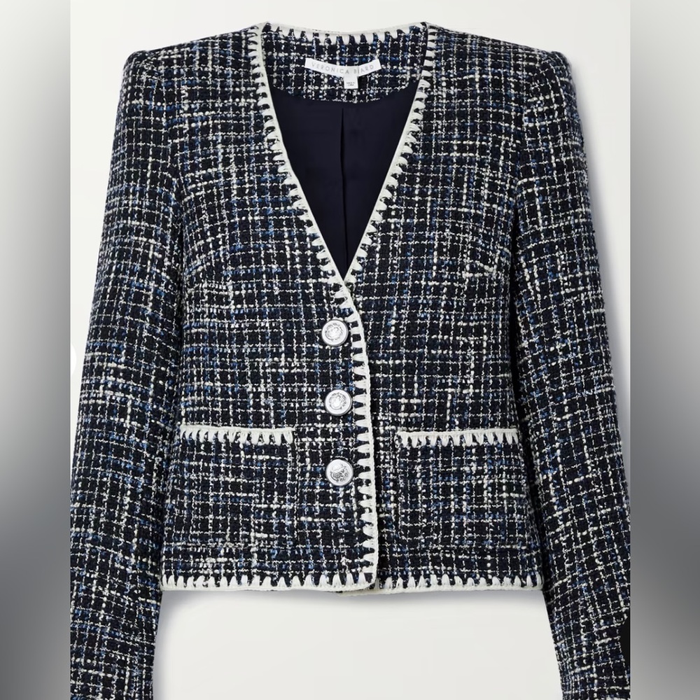 VERONICA BEARD Bosia Embroidered Single-Breasted Jacket